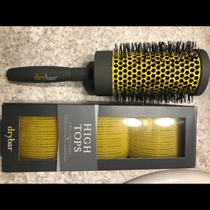 Drybar round brush & rollers, travel hair goodies